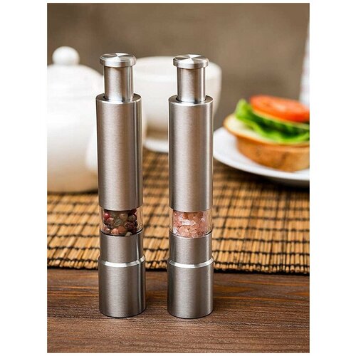 2 шт Мельницы для специй соли перца из нержавеющей стали ручная Ручной пресс мельница для перца 750₽