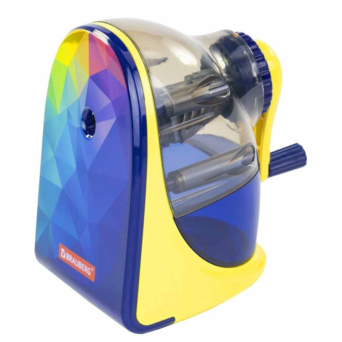 Точилка для карандашей механическая Brauberg Multicolor (1 отверстие, корпус с печатью) (228489), 48шт.