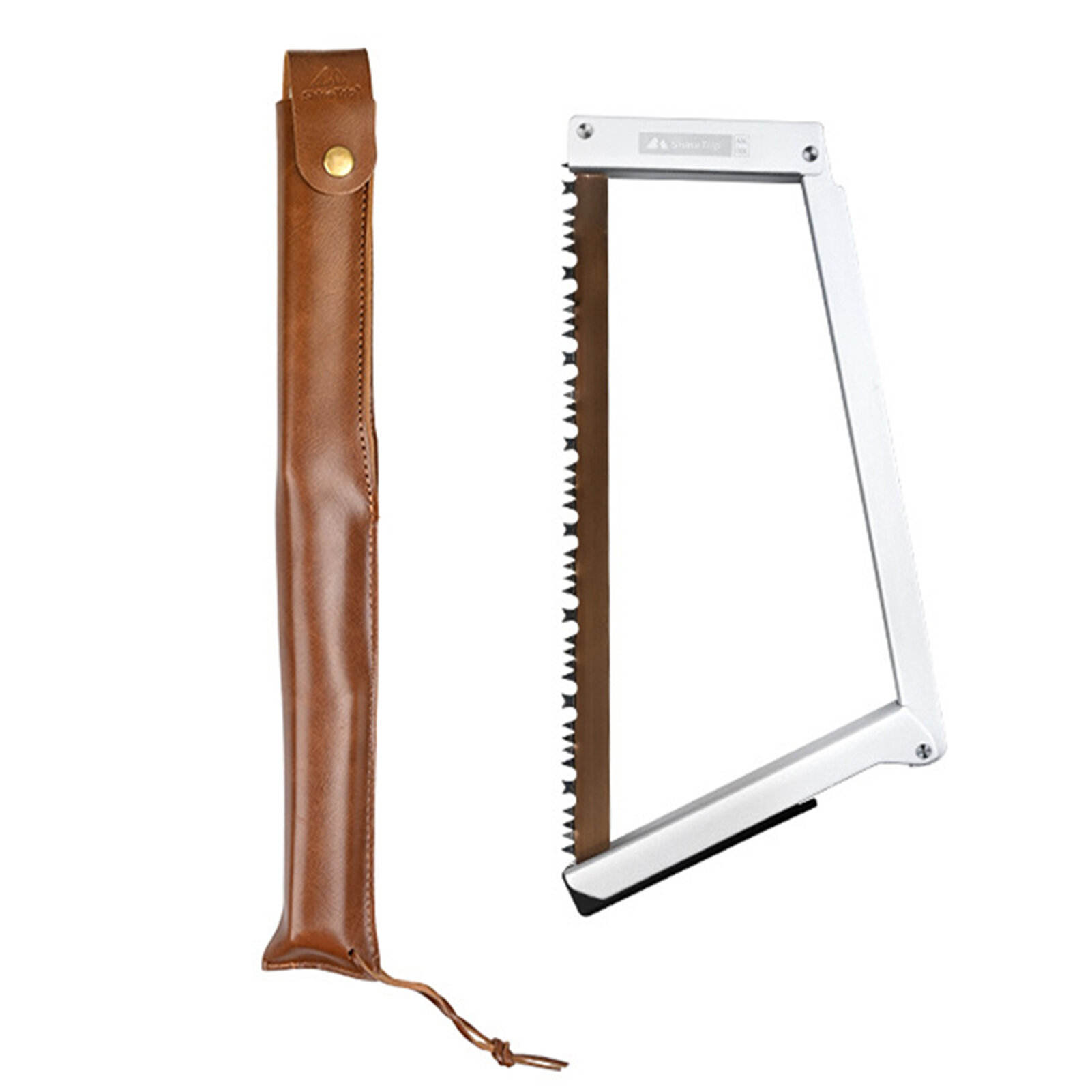 Складная лучковая пила для кемпинга из высокомарганцовистой стали с алюминиевым корпусом