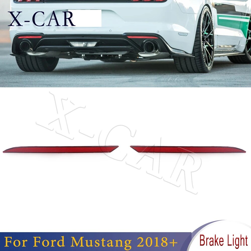 2 шт. для Ford Mustang 2018 + задний бампер стоп-сигнал задний отражатель лампа, one pair