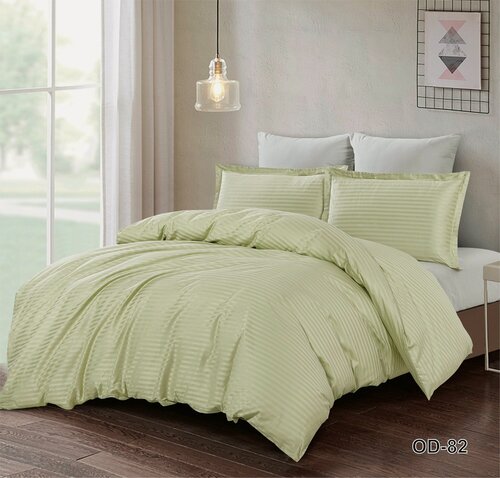 Изображение товара Комплект постельного белья Valtery OD-82, семейный, страйп-сатин, хлопок