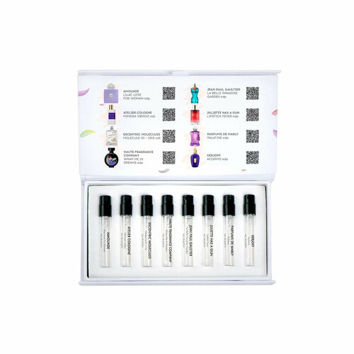 Набор парфюмерный Aroma Box #52, пудровые ноты, унисекс, 8 пробников по 1,5 мл
