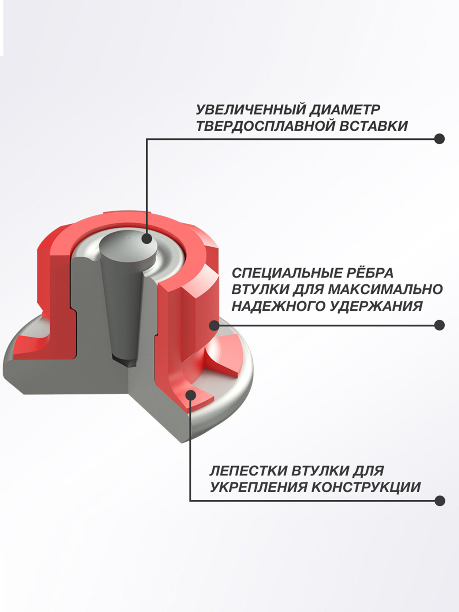 Шипы ремонтные RED LINE, Теком, 12-9-2ТР С, фасовка 100 шт. — фото 1