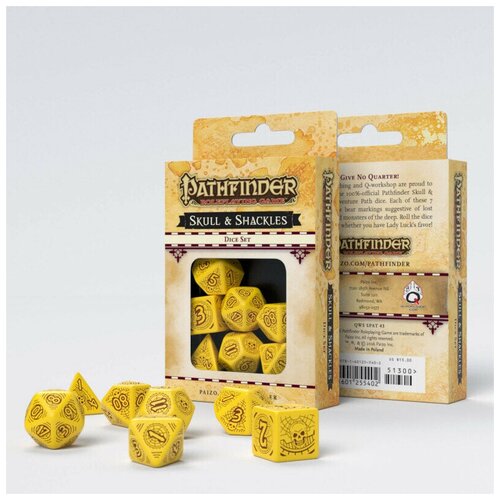 Набор кубиков для настольных ролевых игр (Dungeons and Dragons, DnD, D &D, Pathfinder) - Pathfinder Skull  & Shackles Dice Set (7)