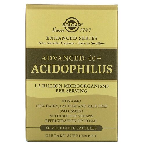 Капсулы SOLGAR Advanced 40+ Acidophilus, 130 г, 60 шт.