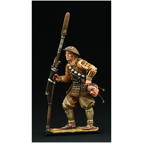 Оловянный солдатик SDS: Асигару с трофеями, 2-я пол. XVI – нач. XVII вв оловянный солдатик sds асигару япония 1600 год