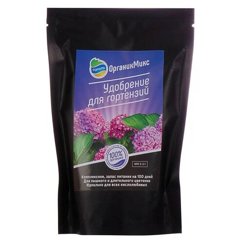 Удобрение Organic Mix для гортензий, 0.2 л, 0.2 кг, 1 уп. удобрение органик микс для хвойников 200г