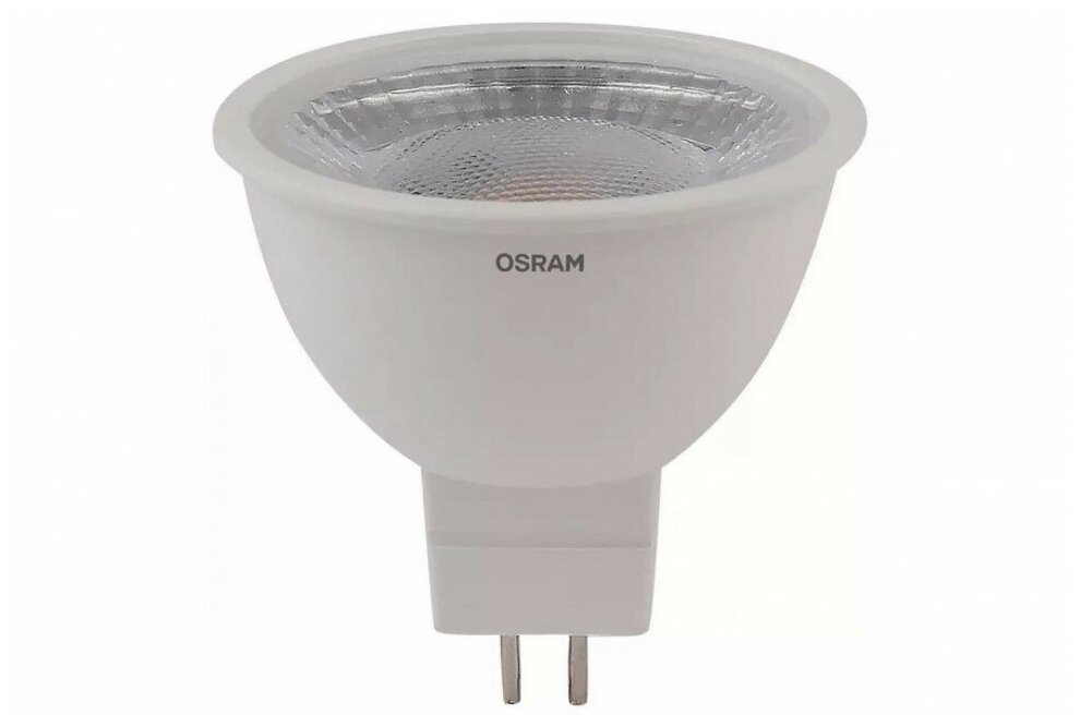 Лампа Osram LED Star MR16, 300лм, 4Вт, 3000К, теплый белый свет, Софит, GU5.3, светодиодная