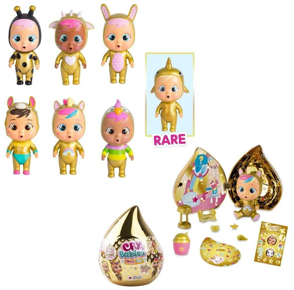 Кукла IMC Toys Cry Babies Magic Tears GOLDEN EDITION Плачущий младенец с домиком и аксессуарами 7 видов 93348/1
