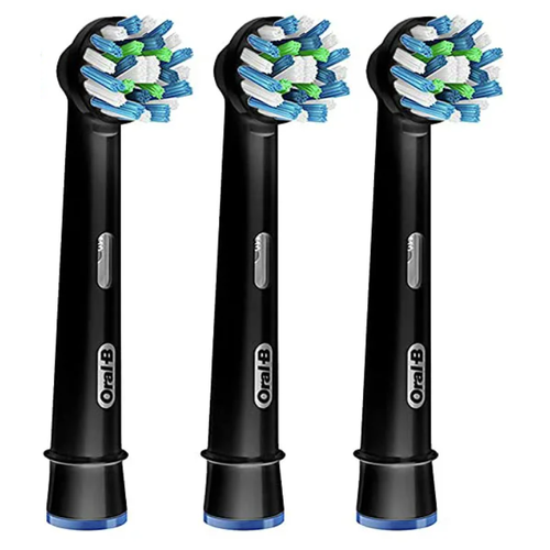 Насадка Oral-B CrossAction для электрической щетки, черный, 3 шт. насадка braun oral b cross action black 1 шт