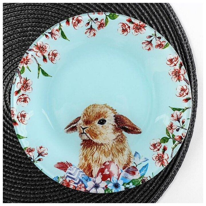 Тарелка десертная Доляна «Кролик», d=20 см