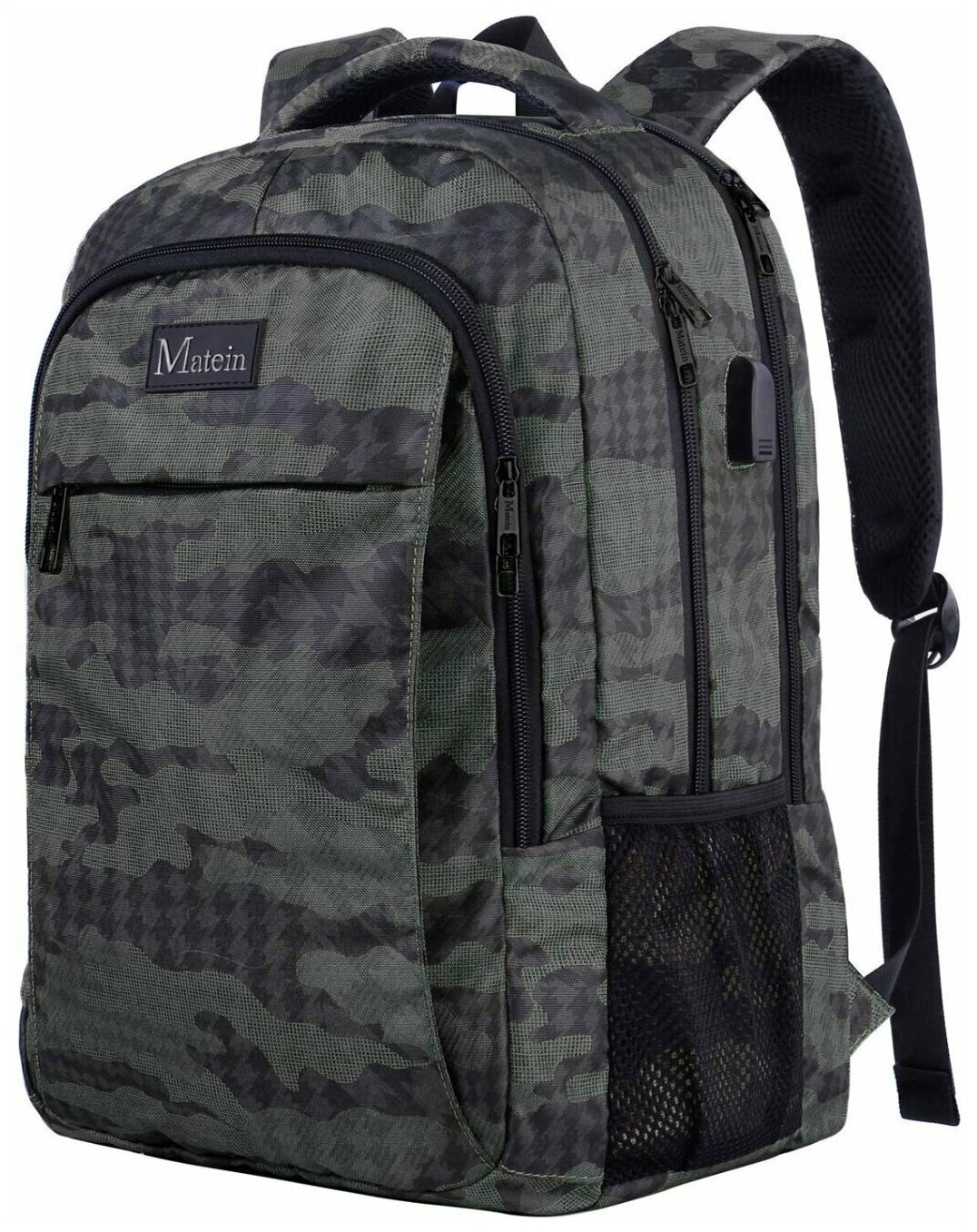 Рюкзак для ноутбука Matein Mlassic, 15.6", серый камуфляж