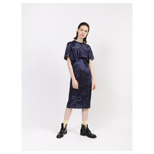 фото Платье с воланом на груди и кантом ola ola (ow19/12) s