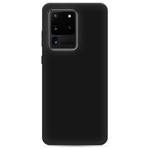 Чехол силиконовый для Samsung Galaxy S20 Ultra, черный чехол для samsung sm g985f galaxy s20 plus силиконовый рис 201
