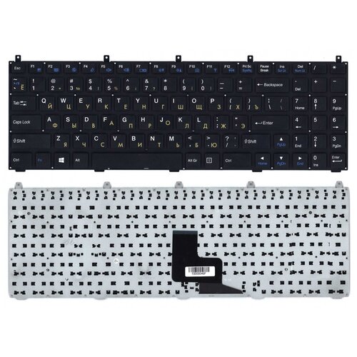 Клавиатура для ноутбука DNS DNS W765S Русская черная без рамки плоский Enter 175000₽