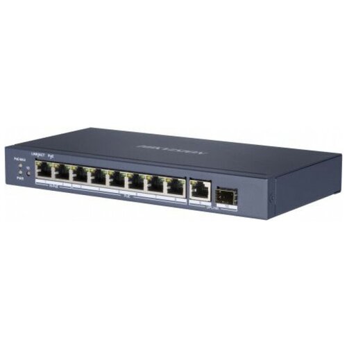 Hikvision DS-3E0510HP-E Коммутатор (свитч) коммутатор hikvision ds 3e0505hp e неуправляемый 3 rj45 1000m poe с грозозащитой 6кв бюджет poe 60вт поддержка режима передачи до 300м 48 vdc 1 3