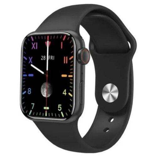 фото Умные часы karakatitsa smart watch hw56 plus / смарт- часы hw56 plus с активной кнопкой и беспроводной зарядкой / смарт вотч hw56+, 44mm, черный