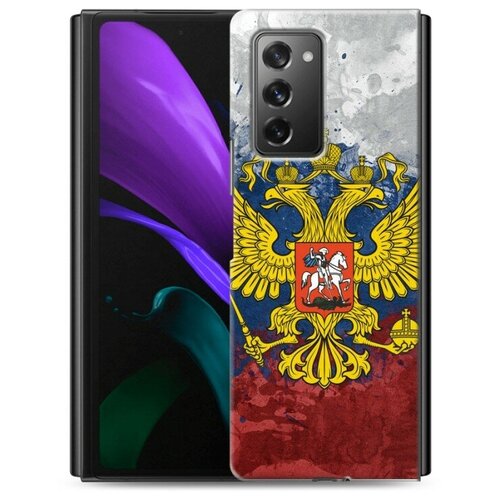 Дизайнерский пластиковый чехол для Samsung Galaxy Z Fold 2 Российский флаг чехол пластиковый samsung galaxy a51 флаг белоруссии 1