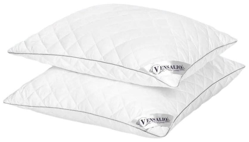 Подушка для сна Vensalio Classic Лебяжий пух, ультрастеп белая, 50х70, комплект 2 шт