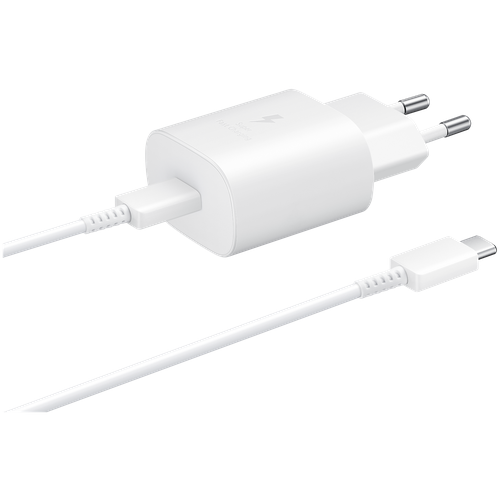 Сетевое зарядное устройство Samsung USB-C 25W + кабель USB-C (EP-TA800, черное)