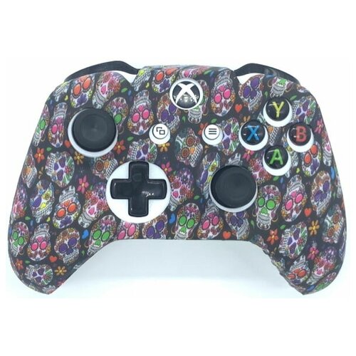 Защитный силиконовый чехол Controller Silicon Case для геймпада Microsoft Xbox Wireless Controller Mad Skulls (Безумные Черепа) (Xbox One)