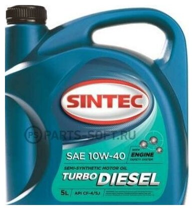 Масло моторное п/с Sintec TURBO DIESEL SAE 10W-40 API CF-4/SJ 5л