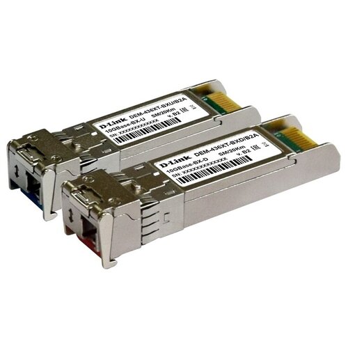 436XT-BXU/20KM/B2A WDM трансивер SFP+ с 1 портом 10GBase-ER (Tx:1270 нм, Rx:1330 нм) для одномодового оптического кабеля (до 20 км)