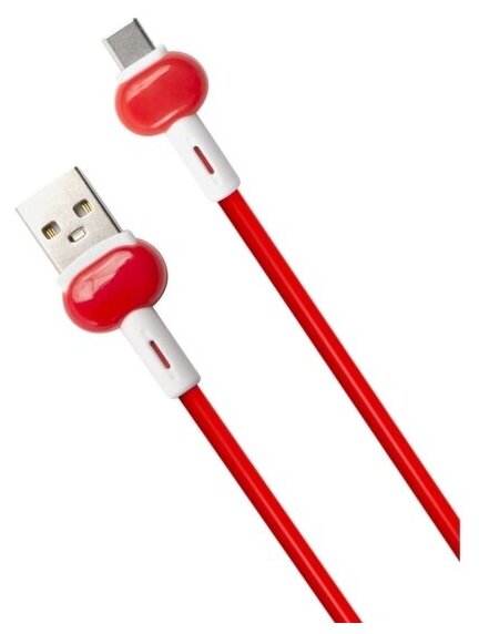 Кабель REDLINE Candy, USB Type-C (m), USB A (m), 1м, красный [ут000021994] - фото №3