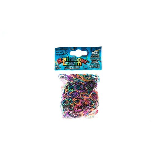 Резинки для плетения браслетов Rainbow Loom Радужные, Rainbow Tie Dye (B0084) резинки для плетения браслетов rainbow loom темно лиловые леденцы sweets deep lilac b0141