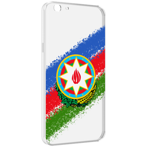 Чехол MyPads герб флаг Азербайджана для Oppo A77 / F3 (2017 год) задняя-панель-накладка-бампер