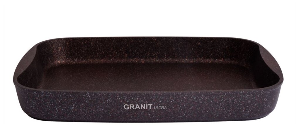 Противень Granit Ultra, 40×29,5×5 см, антипригарное покрытие, цвет бордовый - фотография № 1