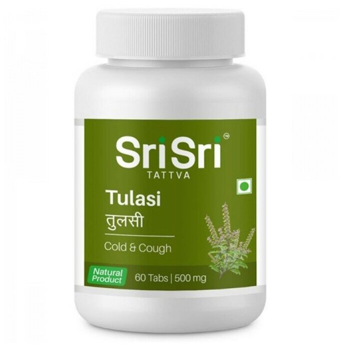 Таблетки Tulasi Sri Sri Tattva / Туласи Шри Шри Таттва для иммунитета нервной системы пищеварения 60 таб.