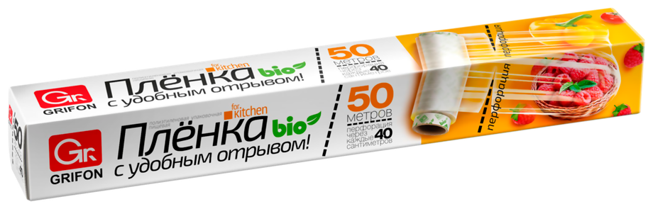 Пленка пищевая Grifon Bio с перфорацией, 290 мм x 50 м - фото №13