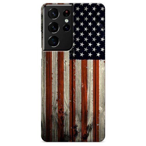 фото Пластиковый чехол "сша" на samsung galaxy s21 ultra / самсунг галакси s21 ультра case place