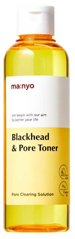 Manyo Factory Очищающий тоник против черных точек с BHA-кислотой Blackhead & Pore Toner 210 мл. — фото 1