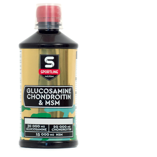 Препарат для укрепления связок и суставов Sportline Nutrition Glucosamine & Chondroitin & MSM, 500 мл.