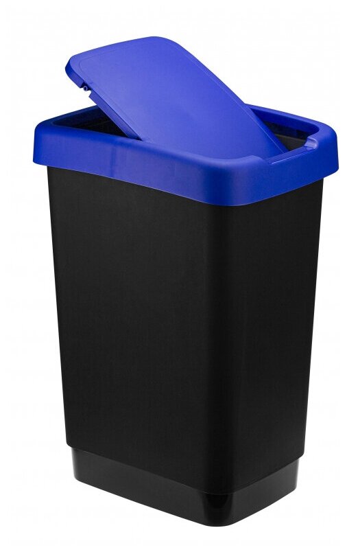 IDEA Контейнер для мусора «Твин», 25 л, цвет синий - фотография № 8