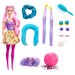 Набор Barbie Кукла Сюрприз из серии Блеск: Сменные прически в непрозрачной упаковке HBG38 розовые волосы желтая юбка
