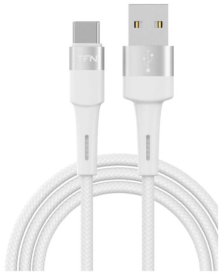 Кабель TFN USB-A/Type-C Envy 1.2m нейлон white