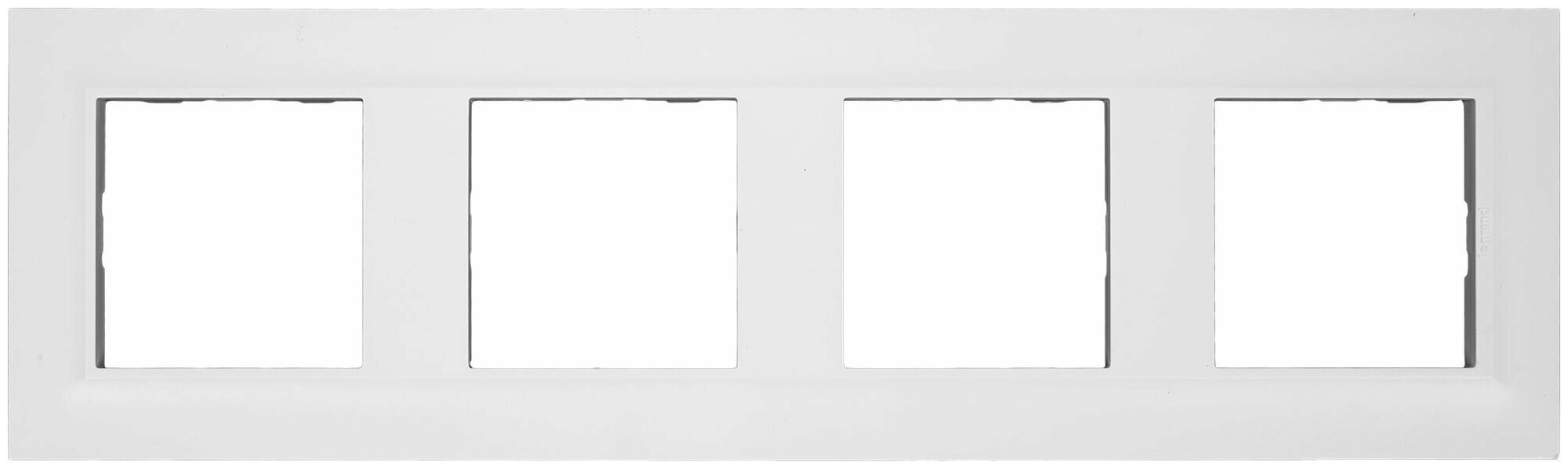 Рамка для розеток и выключателей Structura 4 поста, цвет белый - фотография № 1