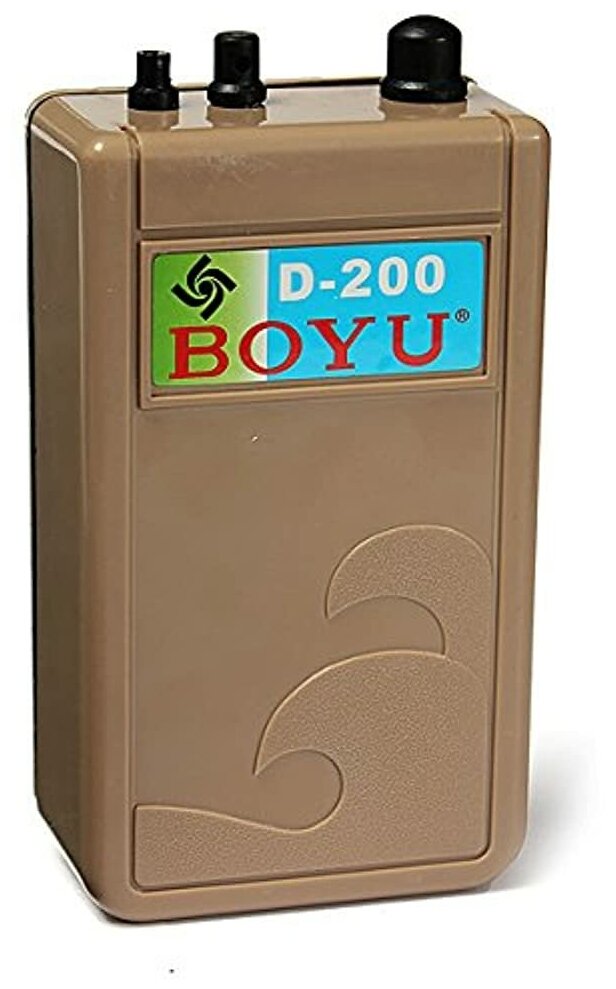 Компрессор на батарейках Boyu D-200, 120л/час, 0,5 Вт