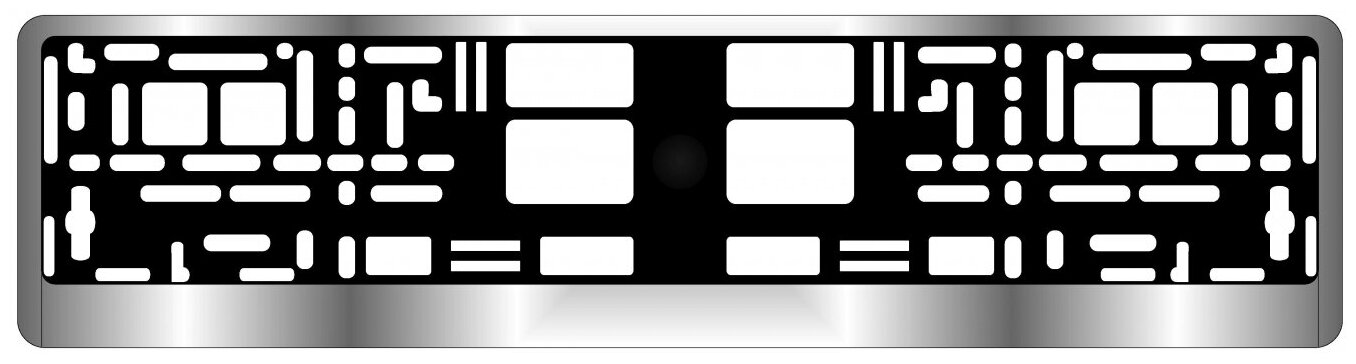 Рамка под номерной знак хром AVS RN-12