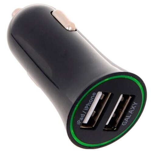 Автомобильное зарядное устройство Orient USB-2220AN зарядка 2.1А 2 USB-порта, чёрный автомобильное зарядное устройство для прикуривателя usb