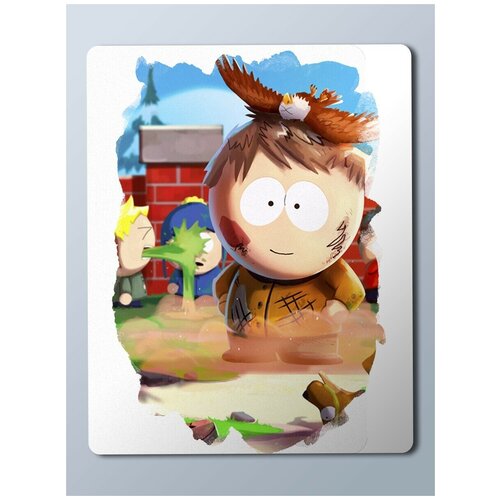 Коврик для мыши с принтом Мультфильм Южный парк стэн, эрик, картман, карты, south, park, сатира - 24790