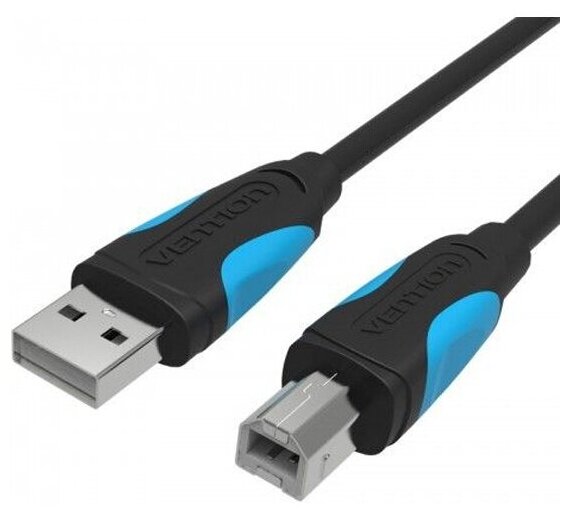 Кабель Vention USB 2.0 AM/BM - 5м. Черный