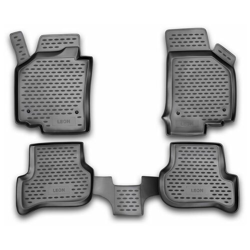 фото Коврики в салон seat leon 2 2005-2012, 4 шт. (полиуретан) nlc.44.02.210 18021