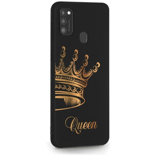 черный силиконовый чехол musthavecase для samsung galaxy m52 парный чехол корона queen для самсунг галакси м52 Черный силиконовый чехол MustHaveCase для Samsung Galaxy M21 Парный чехол корона Queen для Самсунг Галакси M21