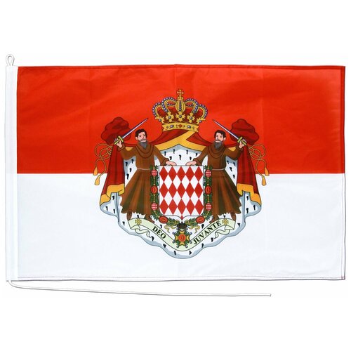 Флаг Монако с гербом на яхту или катер 40х60 см