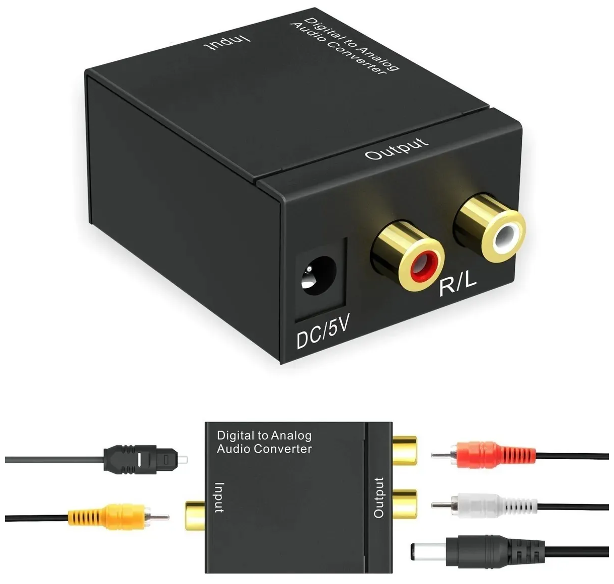 Аудиоконвертер адаптер ЦАП AV Converter Toslink С coaxial / toslink в аналоговый AV аудио сигнал