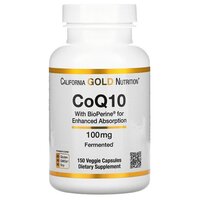 California Gold Nutrition CoQ10 with BioPerine капс., 100 мг, 150 г, 150 шт.